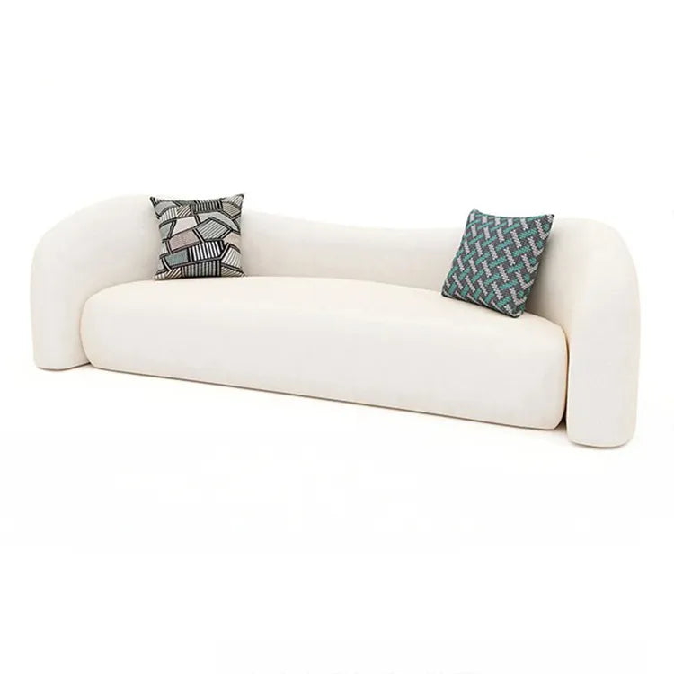 Sofa Beige Gray Solid wood Faux Lambswool htyjj-5943