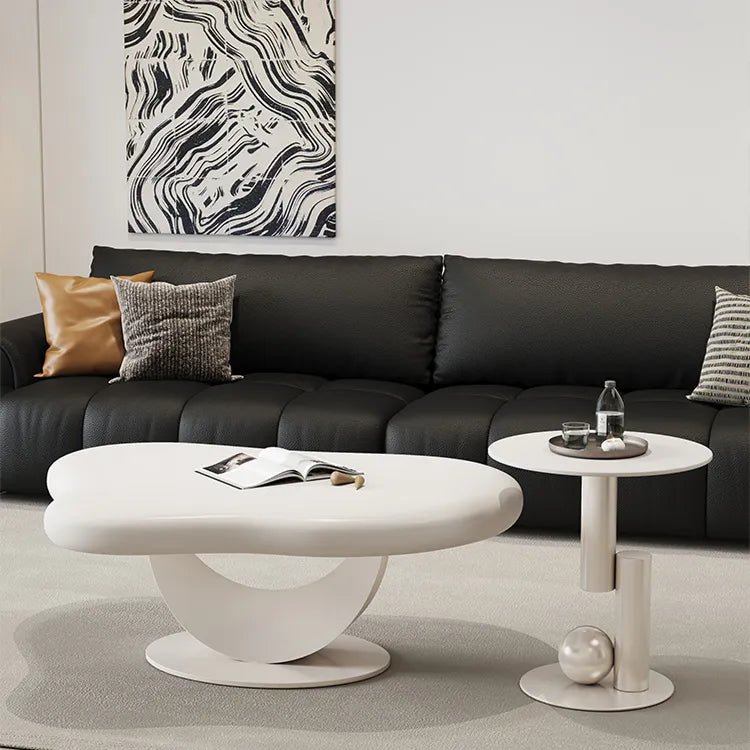 Coffee table Beige Black Eco-friendly Board htyjj-5945