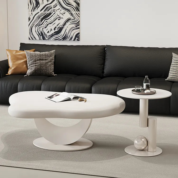 Coffee table Beige Black Eco-friendly Board htyjj-5945