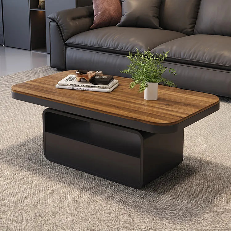 Coffee table COLOR1 COLOR2 White Black Brown Solid wood Sintered Stone Multi-layer board htyjj-5948-1