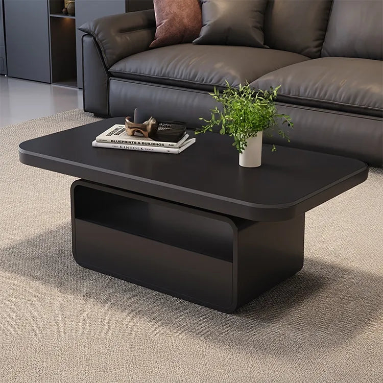 Coffee table COLOR1 COLOR2 White Black Brown Solid wood Sintered Stone Multi-layer board htyjj-5948-1