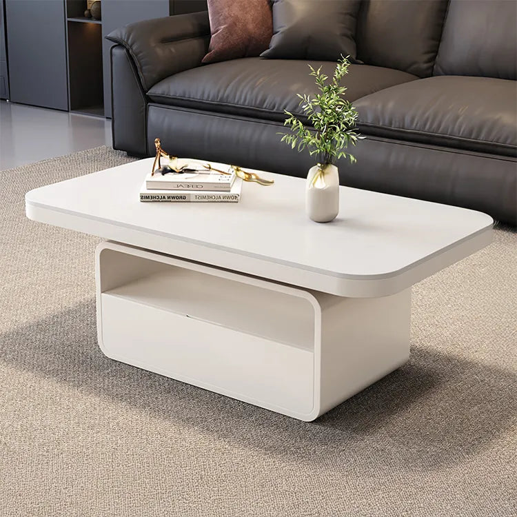 Coffee table White COLOR1 Solid wood Sintered Stone htyjj-5948-2