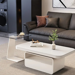 Coffee table White COLOR1 Solid wood Sintered Stone htyjj-5948-2