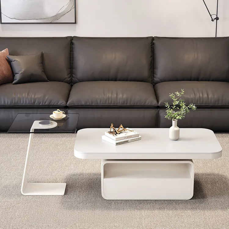 Coffee table White COLOR1 Solid wood Sintered Stone htyjj-5948-2