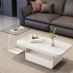 Coffee table White COLOR1 Solid wood Sintered Stone htyjj-5948-2