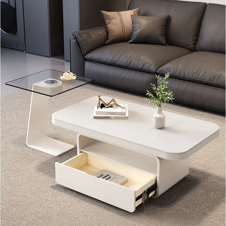 Coffee table White COLOR1 Solid wood Sintered Stone htyjj-5948-2
