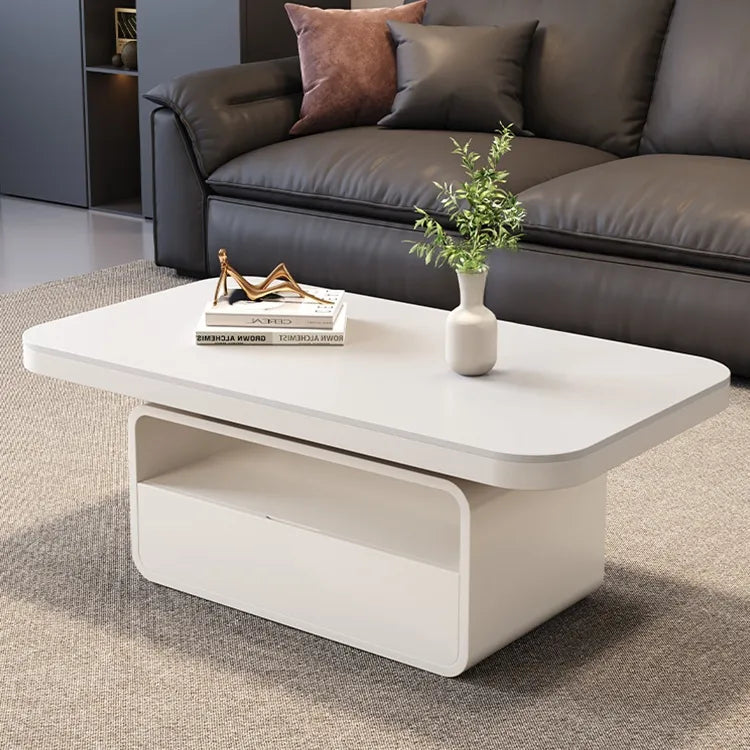 Coffee table White COLOR1 Solid wood Sintered Stone htyjj-5948-2