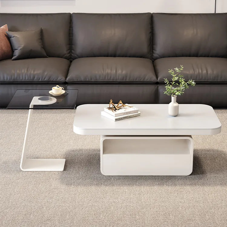 Coffee table White COLOR1 Solid wood Sintered Stone htyjj-5948-2