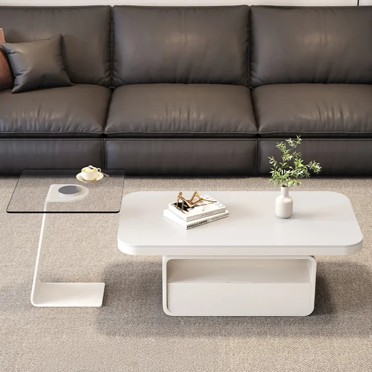 Coffee table White COLOR1 Solid wood Sintered Stone htyjj-5948-2