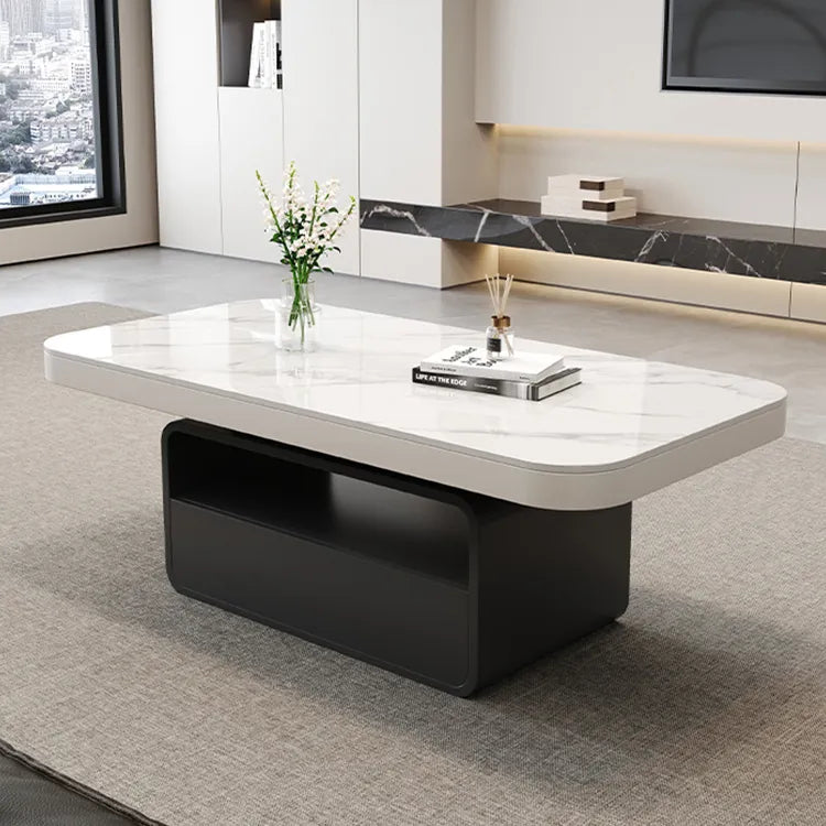 Coffee table White COLOR1 Solid wood Sintered Stone htyjj-5948-2