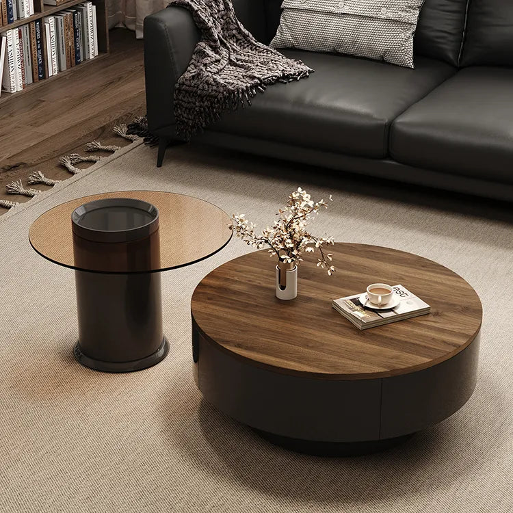 Coffee table Brown Solid wood Multi-layer board htyjj-6571