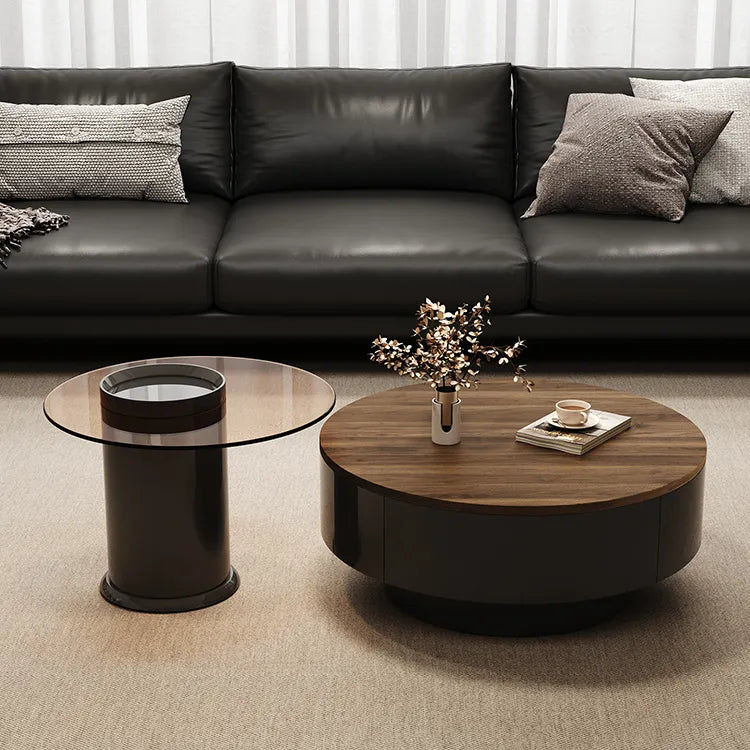 Coffee table Brown Solid wood Multi-layer board htyjj-6571