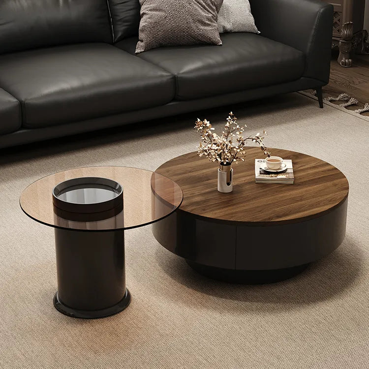 Coffee table Brown Solid wood Multi-layer board htyjj-6571