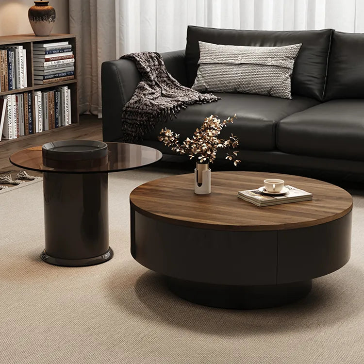 Coffee table Brown Solid wood Multi-layer board htyjj-6571