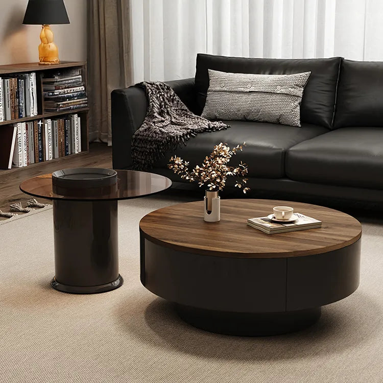 Coffee table Brown Solid wood Multi-layer board htyjj-6571