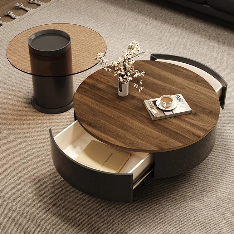 Coffee table Brown Solid wood Multi-layer board htyjj-6571