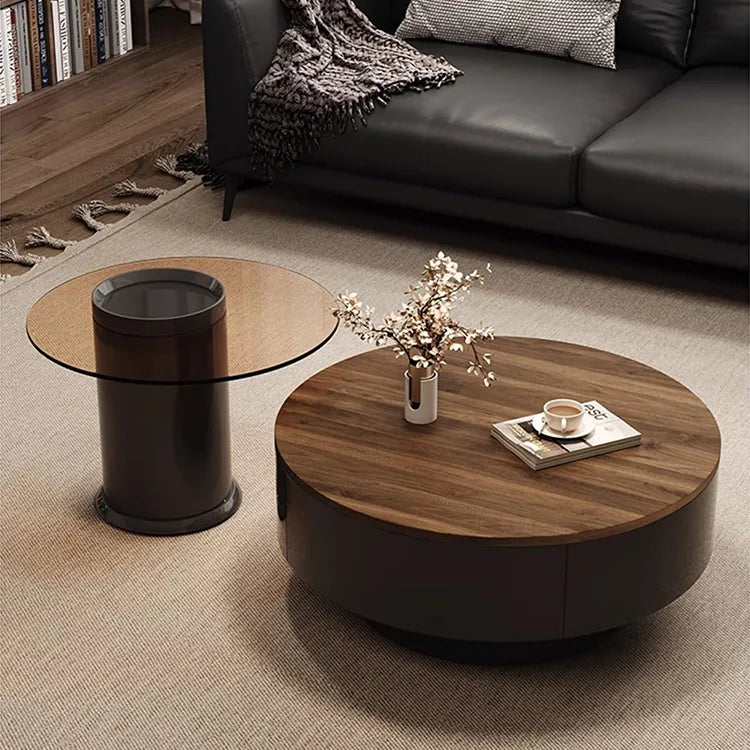Coffee table Brown Solid wood Multi-layer board htyjj-6571