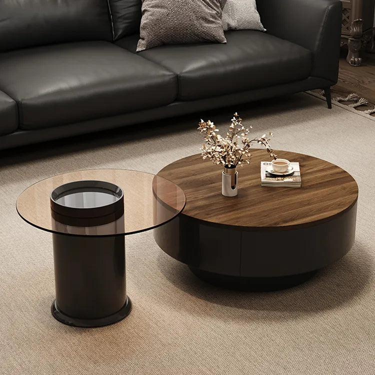 Coffee table Brown Solid wood Multi-layer board htyjj-6571