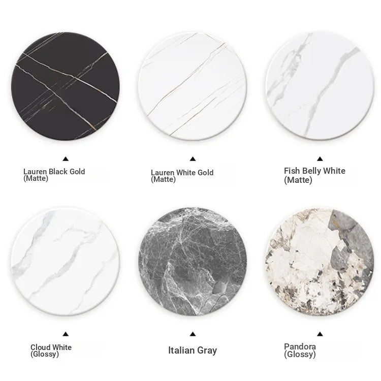 Coffee table COLOR1 White Black Sintered Stone Solid wood htyjj-6572