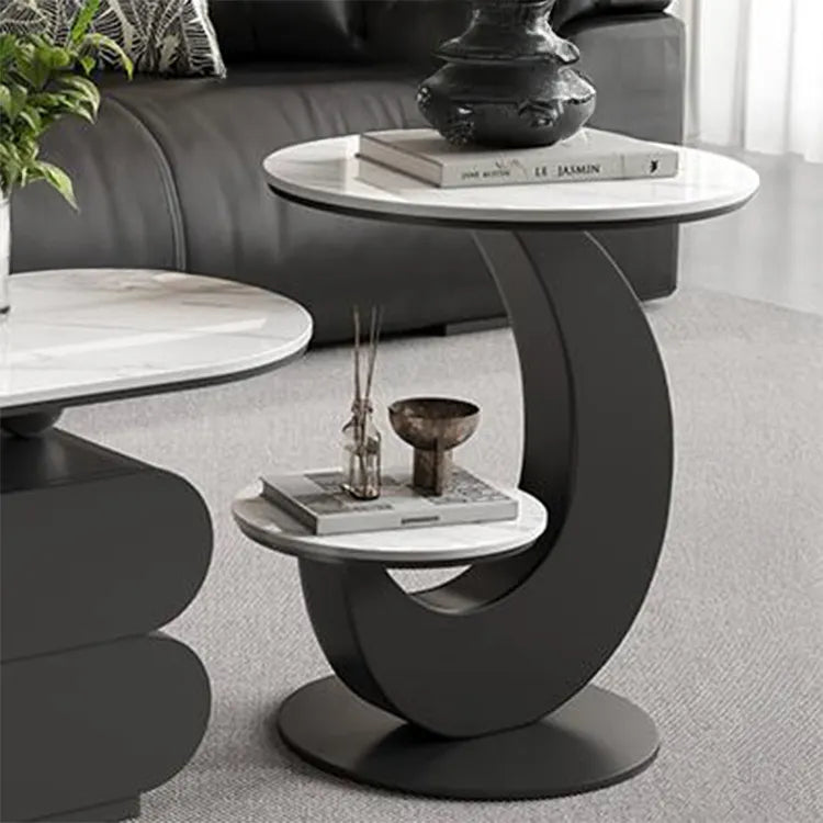 Coffee table COLOR1 Black White COLOR2 Brown Sintered Stone Multi-layer board htyjj-6573