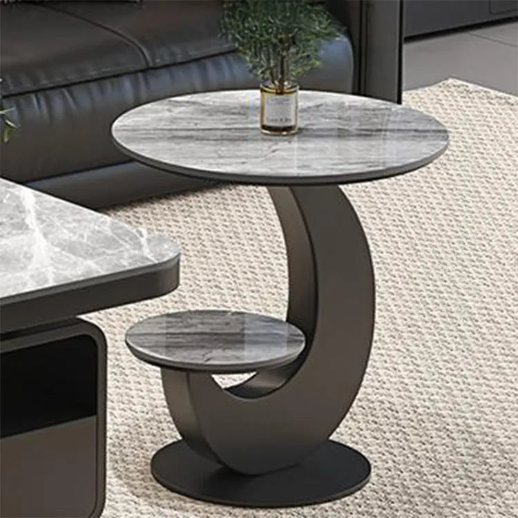 Coffee table COLOR1 Black White COLOR2 Brown Sintered Stone Multi-layer board htyjj-6573