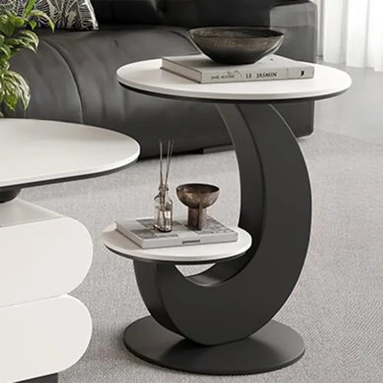 Coffee table COLOR1 Black White COLOR2 Brown Sintered Stone Multi-layer board htyjj-6573