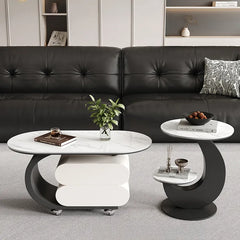 Coffee table COLOR1 Black White COLOR2 Brown Sintered Stone Multi-layer board htyjj-6573