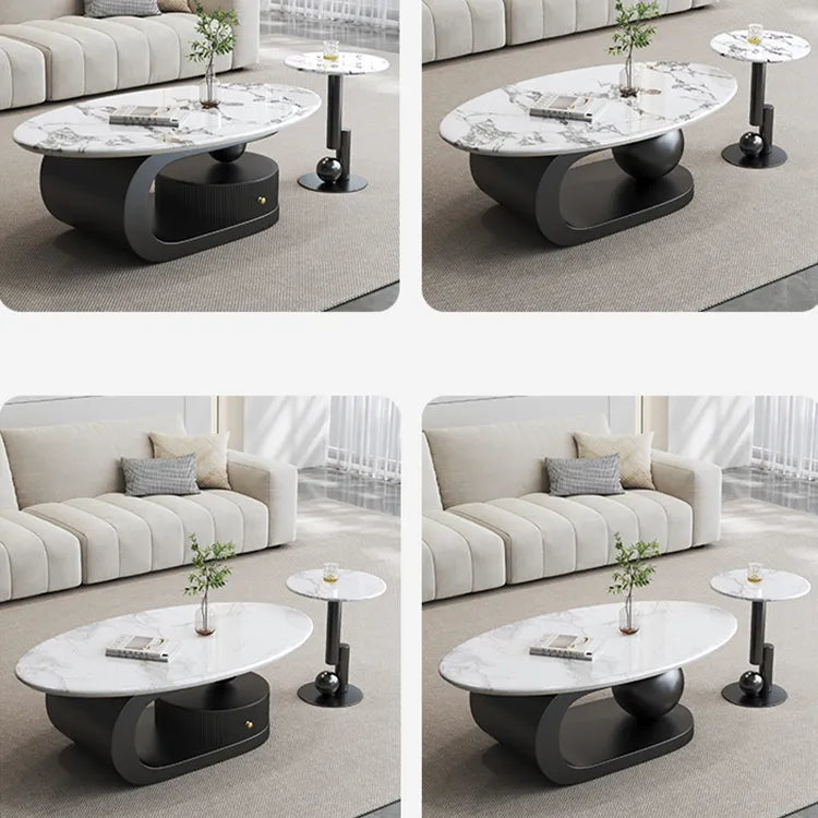 Coffee table COLOR1 COLOR2 Sintered Stone Eco-friendly Board htyjj-6574