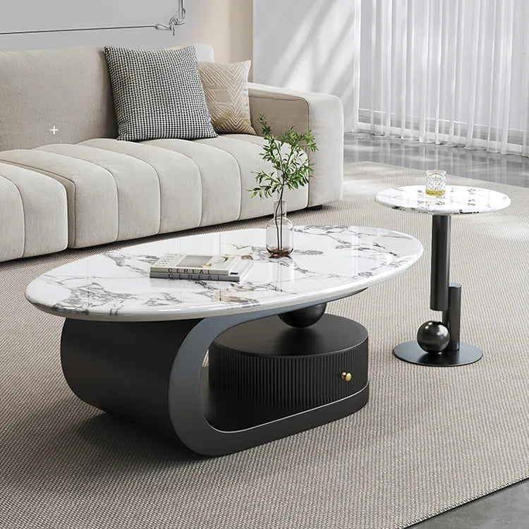 Coffee table COLOR1 COLOR2 Sintered Stone Eco-friendly Board htyjj-6574
