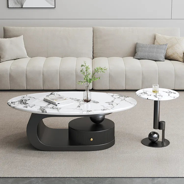 Coffee table COLOR1 COLOR2 Sintered Stone Eco-friendly Board htyjj-6574