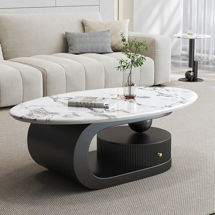 Coffee table COLOR1 COLOR2 Sintered Stone Eco-friendly Board htyjj-6574