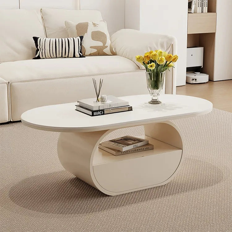 Coffee table COLOR1 White Sintered Stone Eco-friendly Board htyjj-6577