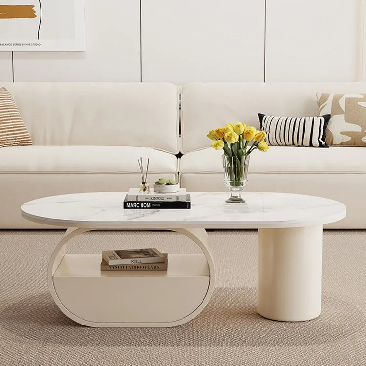 Coffee table COLOR1 White Sintered Stone Eco-friendly Board htyjj-6577