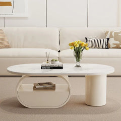 Coffee table COLOR1 White Sintered Stone Eco-friendly Board htyjj-6577