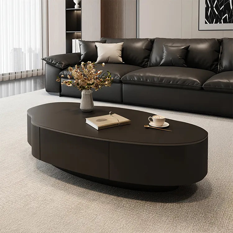 Coffee table Black COLOR1 COLOR2 Solid wood Sintered Stone Eco-friendly Board htyjj-6578