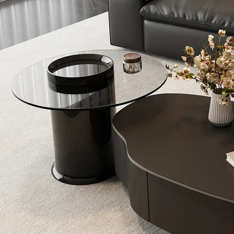 Coffee table Black COLOR1 COLOR2 Solid wood Sintered Stone Eco-friendly Board htyjj-6578