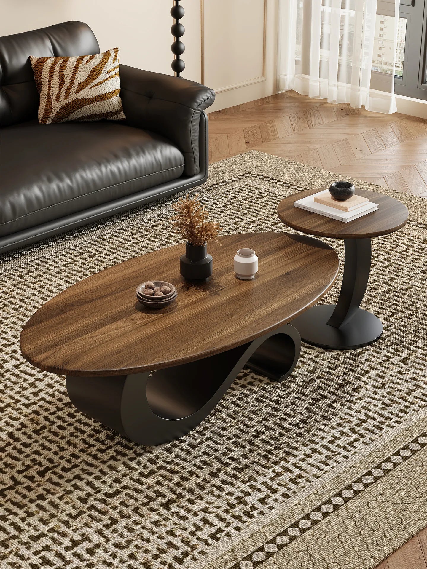 Coffee table Brown Multi-layer board htyjj-6579