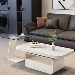 Coffee table Gray Brown Tempered glass htyjj-6583
