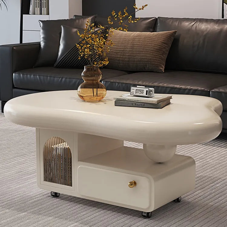 Coffee table Beige Black Solid wood Eco-friendly Board Acrylic htyjj-6584