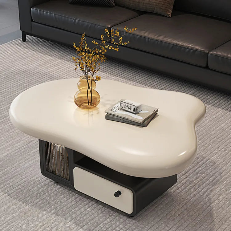 Coffee table Beige Black Solid wood Eco-friendly Board Acrylic htyjj-6584