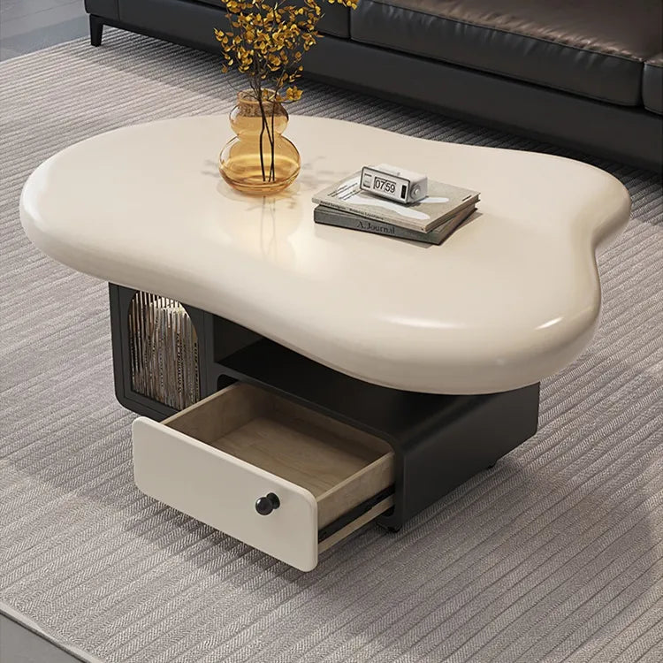 Coffee table Beige Black Solid wood Eco-friendly Board Acrylic htyjj-6584