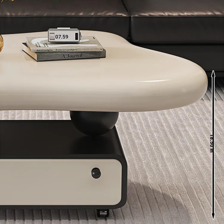 Coffee table Beige Black Solid wood Eco-friendly Board Acrylic htyjj-6584