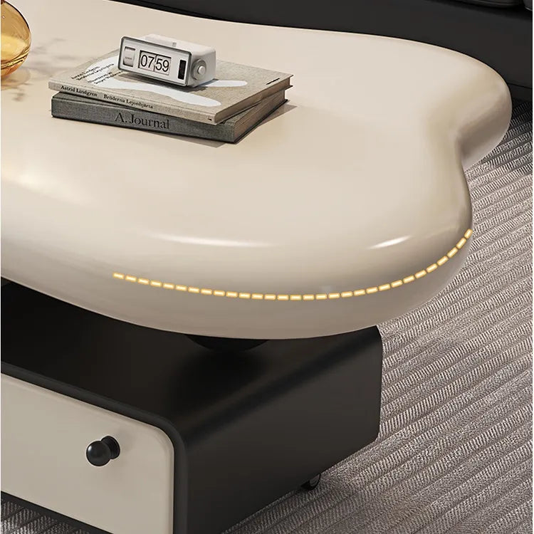 Coffee table Beige Black Solid wood Eco-friendly Board Acrylic htyjj-6584