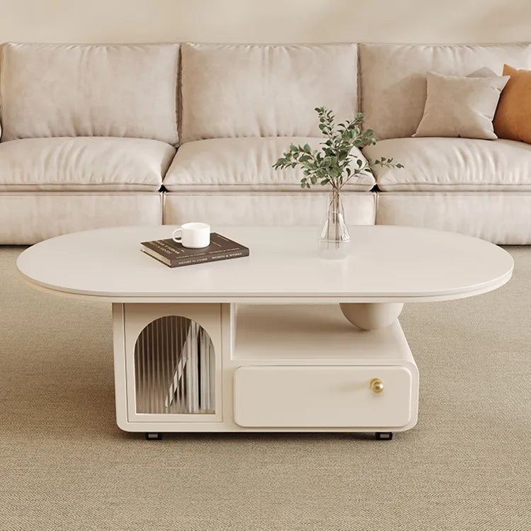 Coffee table White Black Solid wood Sintered Stone Acrylic htyjj-6585
