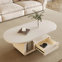 Coffee table White Black Solid wood Sintered Stone Acrylic htyjj-6585