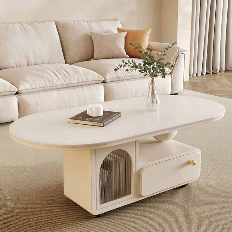 Coffee table White Black Solid wood Sintered Stone Acrylic htyjj-6585