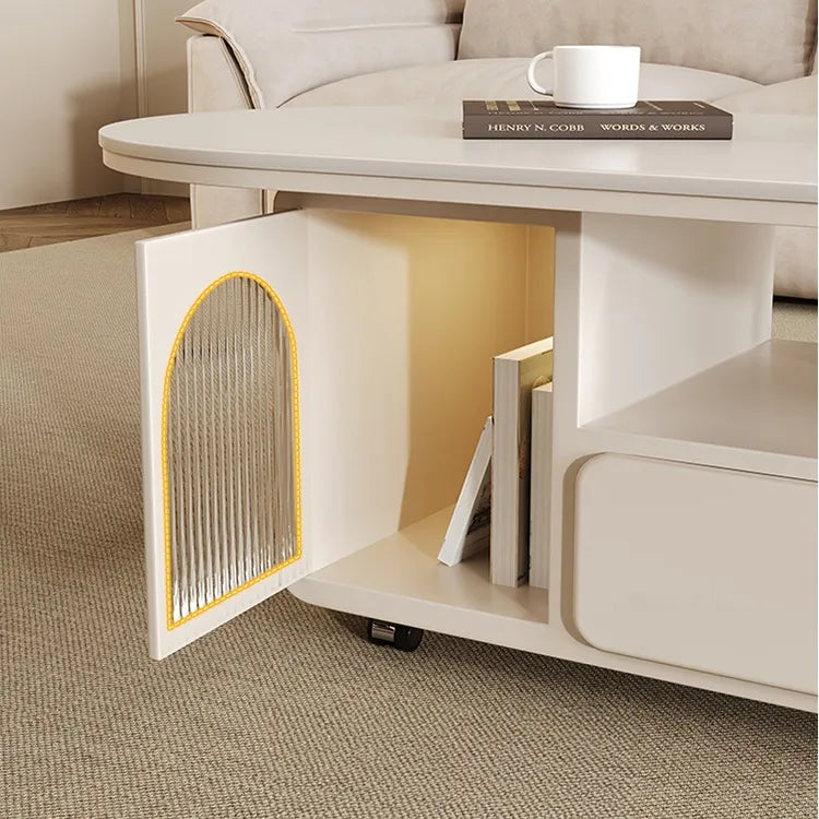 Coffee table White Black Solid wood Sintered Stone Acrylic htyjj-6585