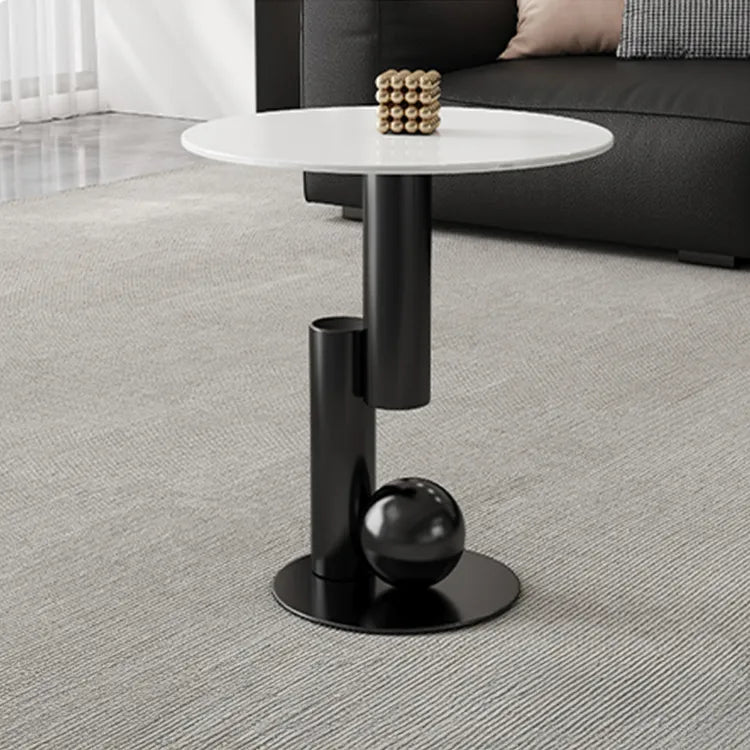 Coffee table White COLOR1 Black Solid wood Sintered Stone htyjj-6586