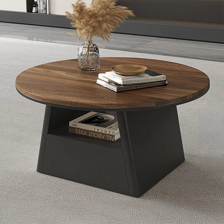Coffee table COLOR1 COLOR2 White Black Brown Solid wood Sintered Stone Multi-layer board htyjj-6587