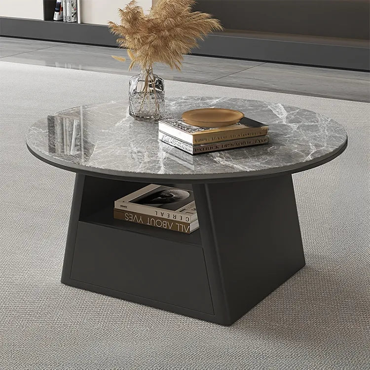 Coffee table COLOR1 COLOR2 White Black Brown Solid wood Sintered Stone Multi-layer board htyjj-6587